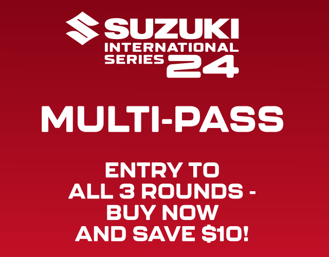 Suzuki International Series 2024 Multipass - Entry to all 3 rounds, buy now and save $10