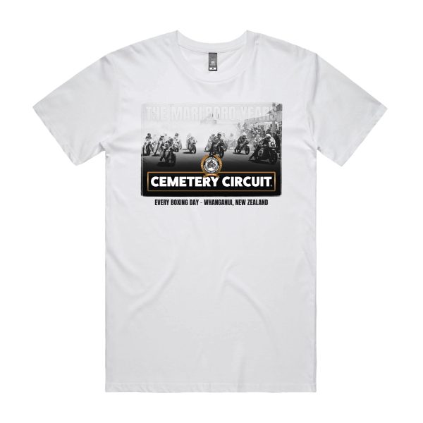 2024 Men's White Cemetery Circuit T-Shirt for sale