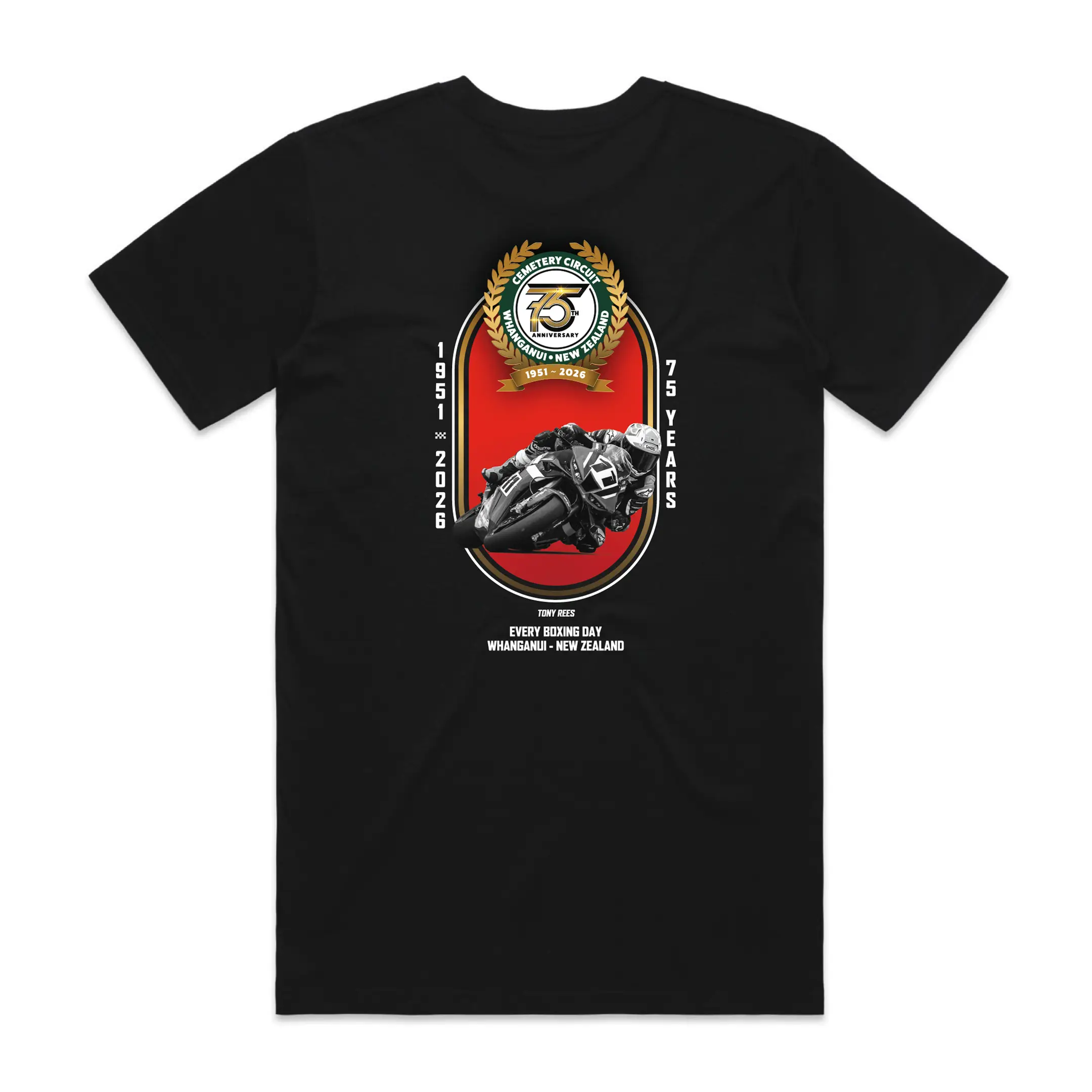 Rees Legacy - Tony Rees Cemetery Circuit 75th Anniversary T-Shirt