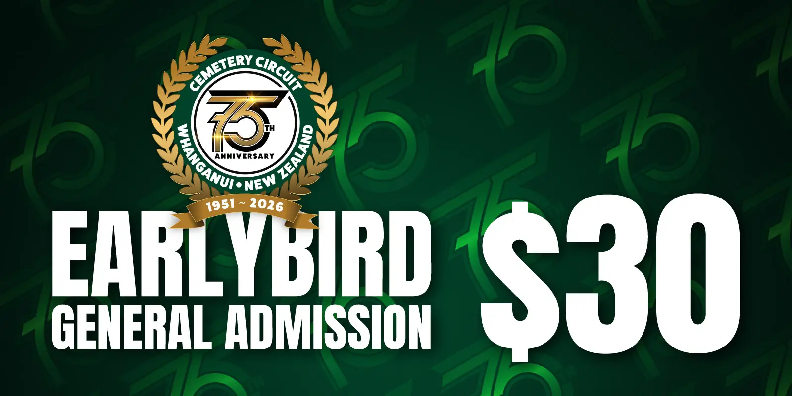 2026 Cemeery Circuit 75th Anniversary Early Bird Tickets