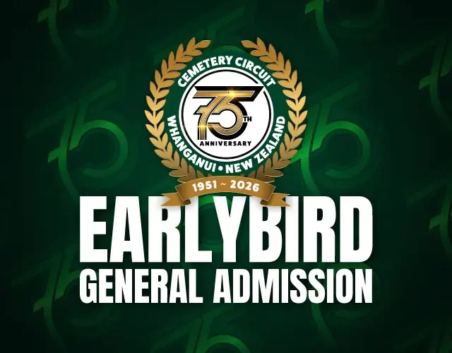 Buy your Earlybird Cemetery Circuit 75th Anniversary Tickets now and save
